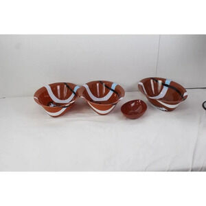Football snack bowls 3full 1small